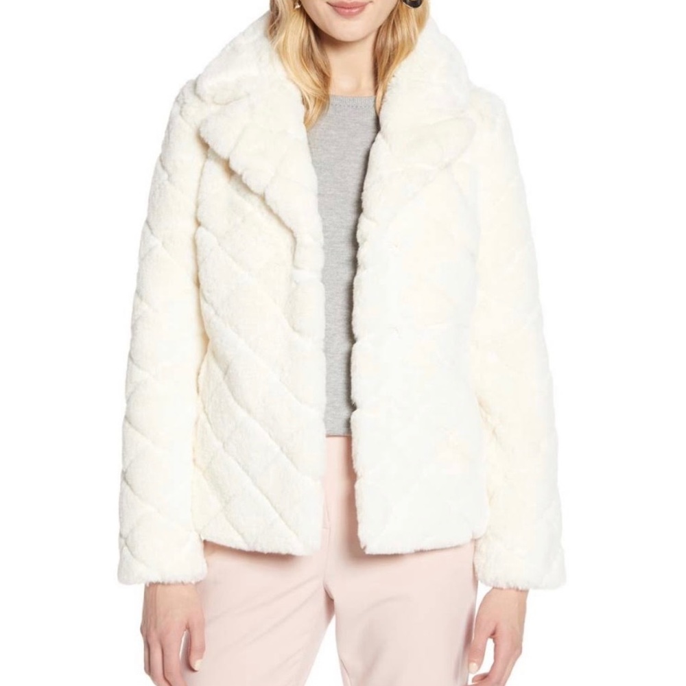 Teddy white color winter coat